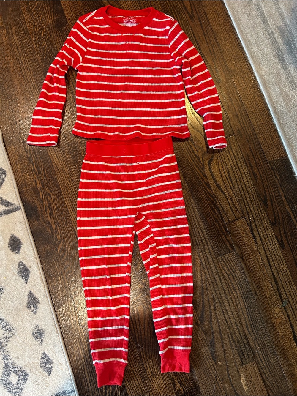 Wondershop Red & White Striped Kids Pajama Set